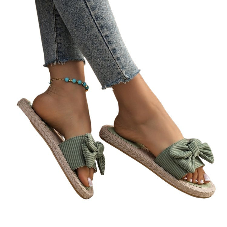 Damen modische Espadrilles mit dekorativem Schleifen-Detail R&B