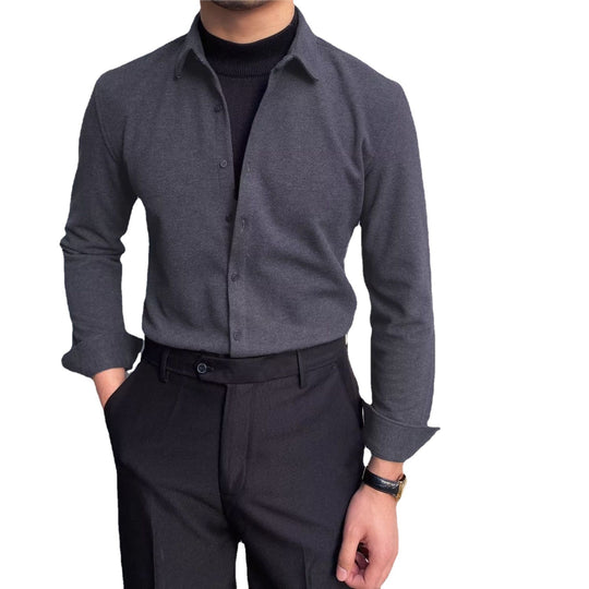 Herren Elegantes Langarmhemd R&B