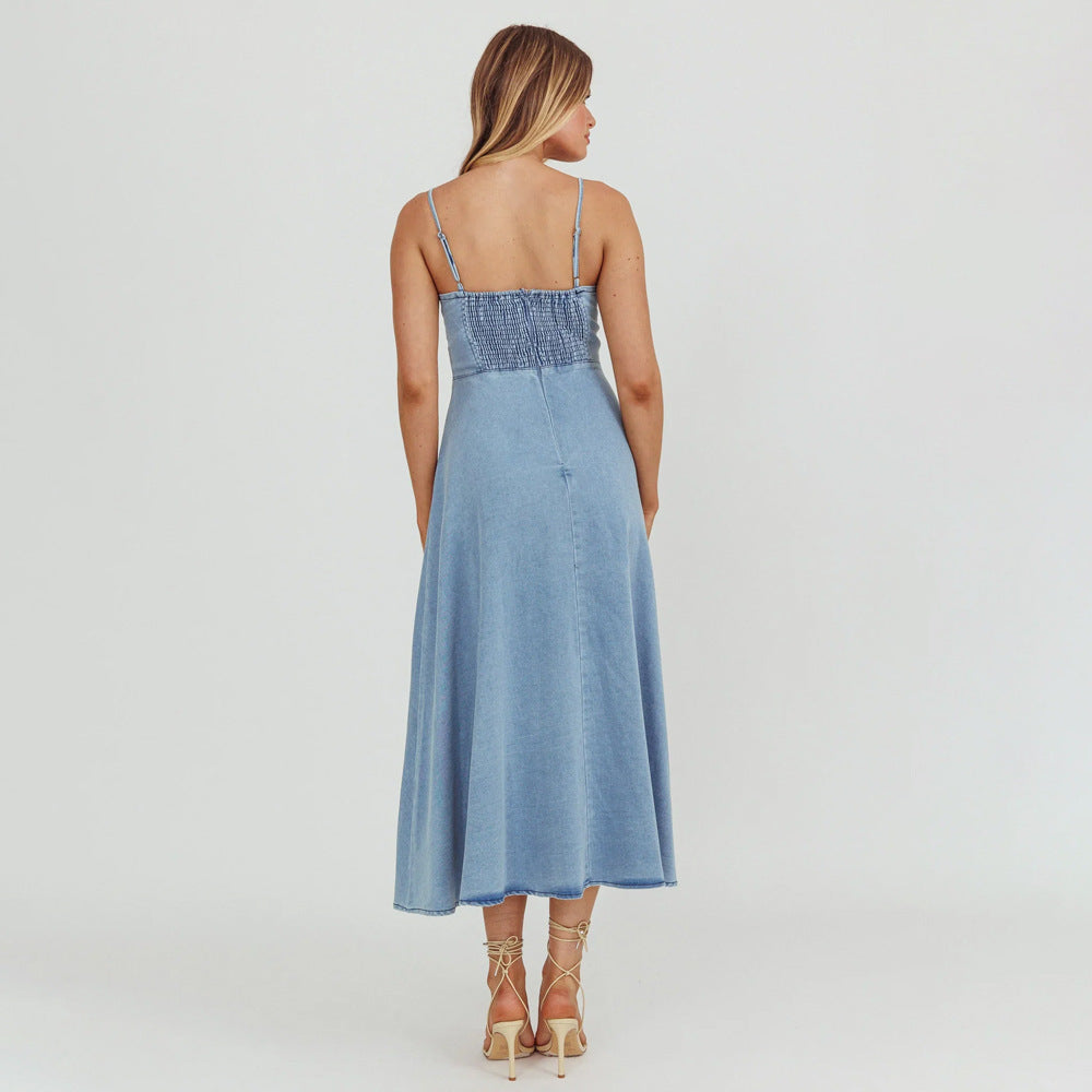 Damen Maxikleid mit zarter Korsett-Details R&B