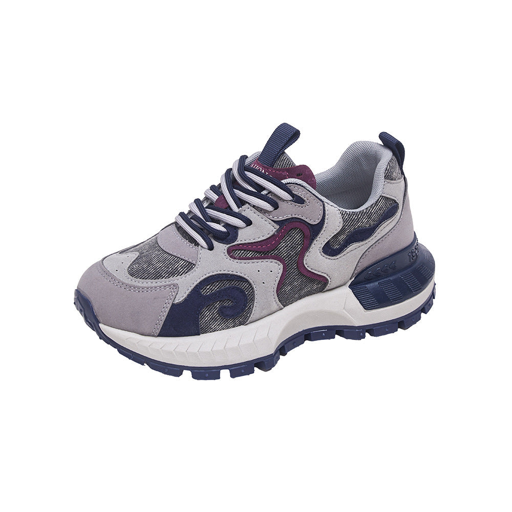 Damen sportliche Sneakers mit modernem Design und robustem Sohlenprofil R&B