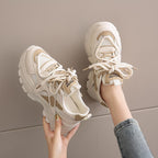 Damen Sportliche Chunky Sneaker mit atmungsaktivem Mesh und weicher Sohle R&B