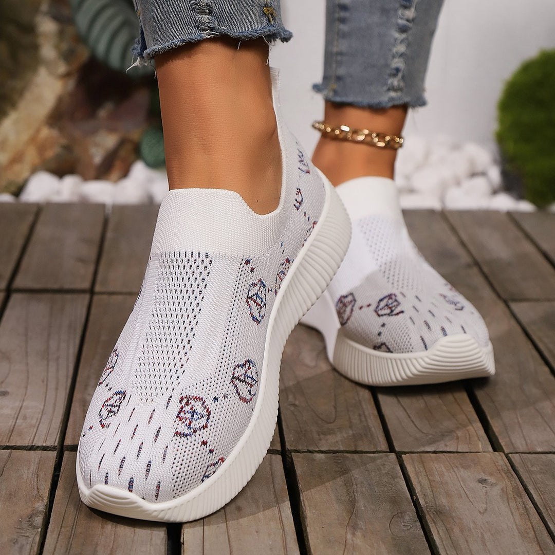 Damen atmungsaktive Slip-On Sneakers im modernen Design mit komfortabler Sohle R&B