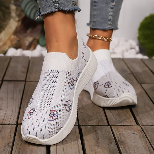 Damen atmungsaktive Slip-On Sneakers im modernen Design mit komfortabler Sohle R&B