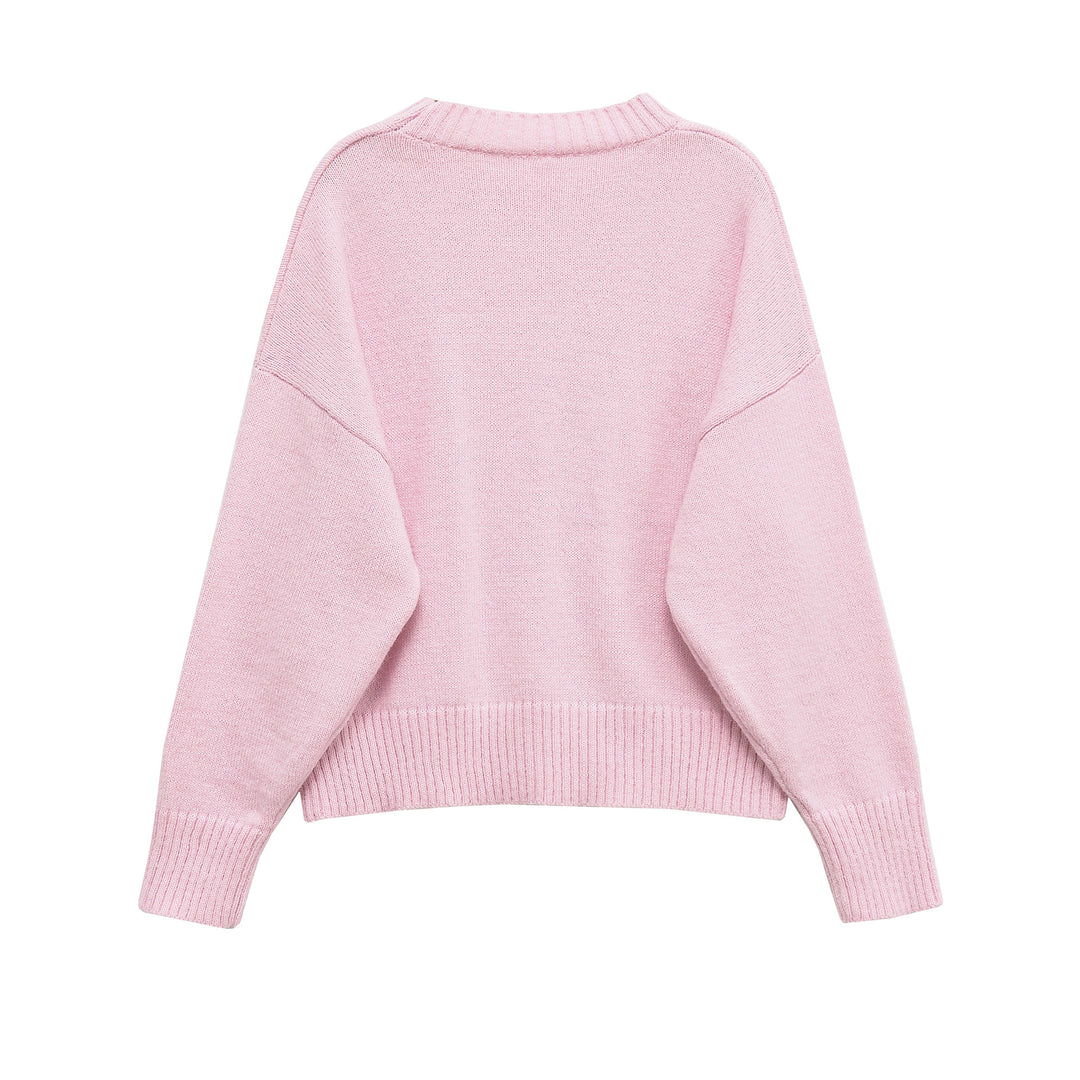 Damen lässiger Oversized Pullover R&B