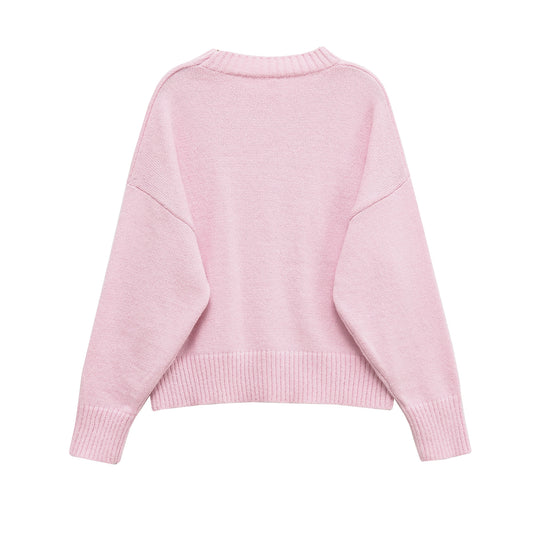 Damen lässiger Oversized Pullover R&B