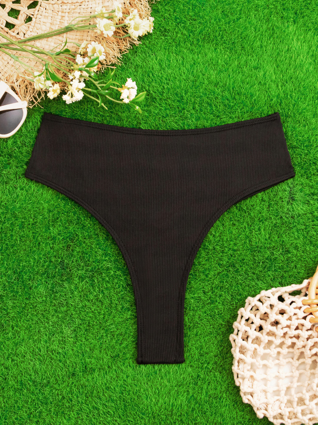 Damen Hochtaillierte Badeshorts mit Raffung R&B