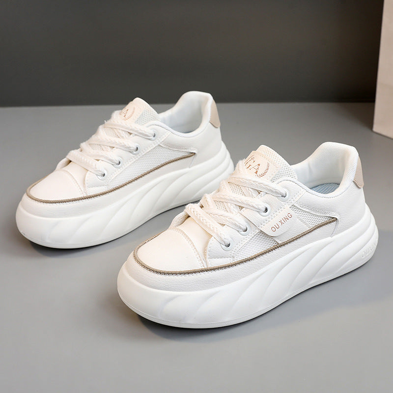 Damen trendige Chunky Sneakers mit hochgezogener Sohle und atmungsaktivem Obermaterial R&B