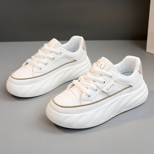 Damen trendige Chunky Sneakers mit hochgezogener Sohle und atmungsaktivem Obermaterial R&B