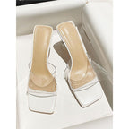 Damen transparente Mules mit elegantem Design R&B