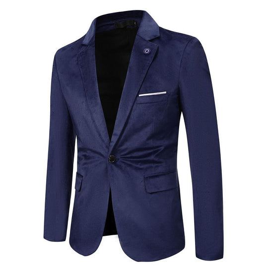 Damen eleganter samt Blazer mit slim fit R&B