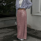 Damen Glitzernder Maxi-Rock mit schmalem Schnitt und hohem Bund R&B