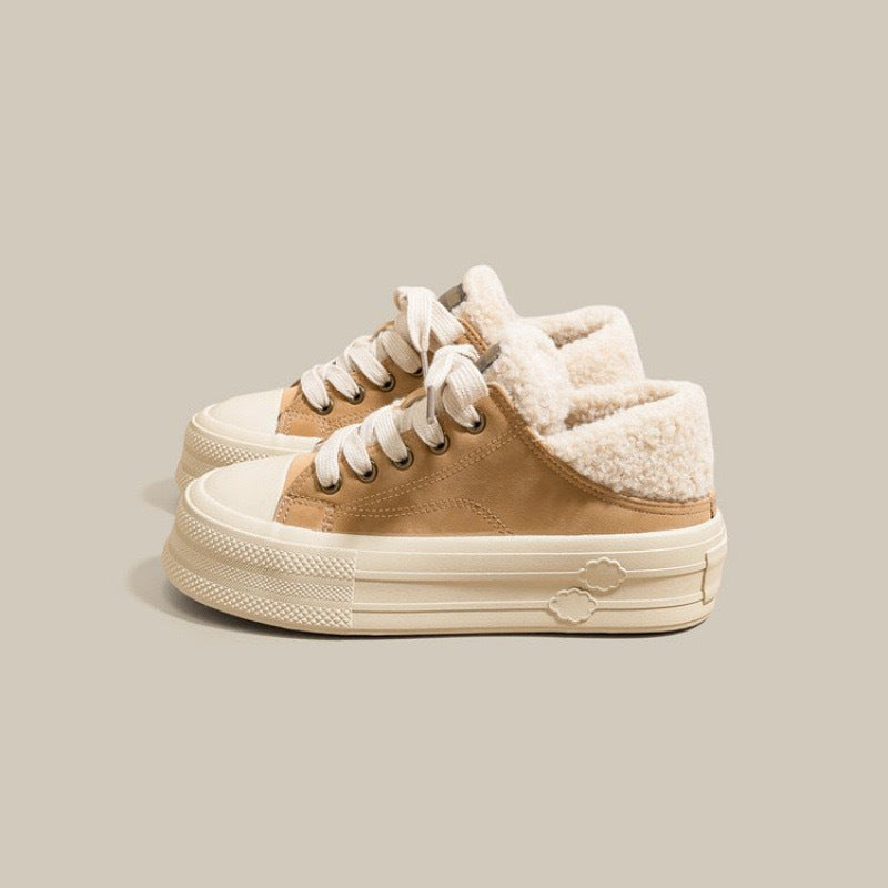 Damen Winterliche Sneaker mit kuscheligem Futter und rutschfester Sohle