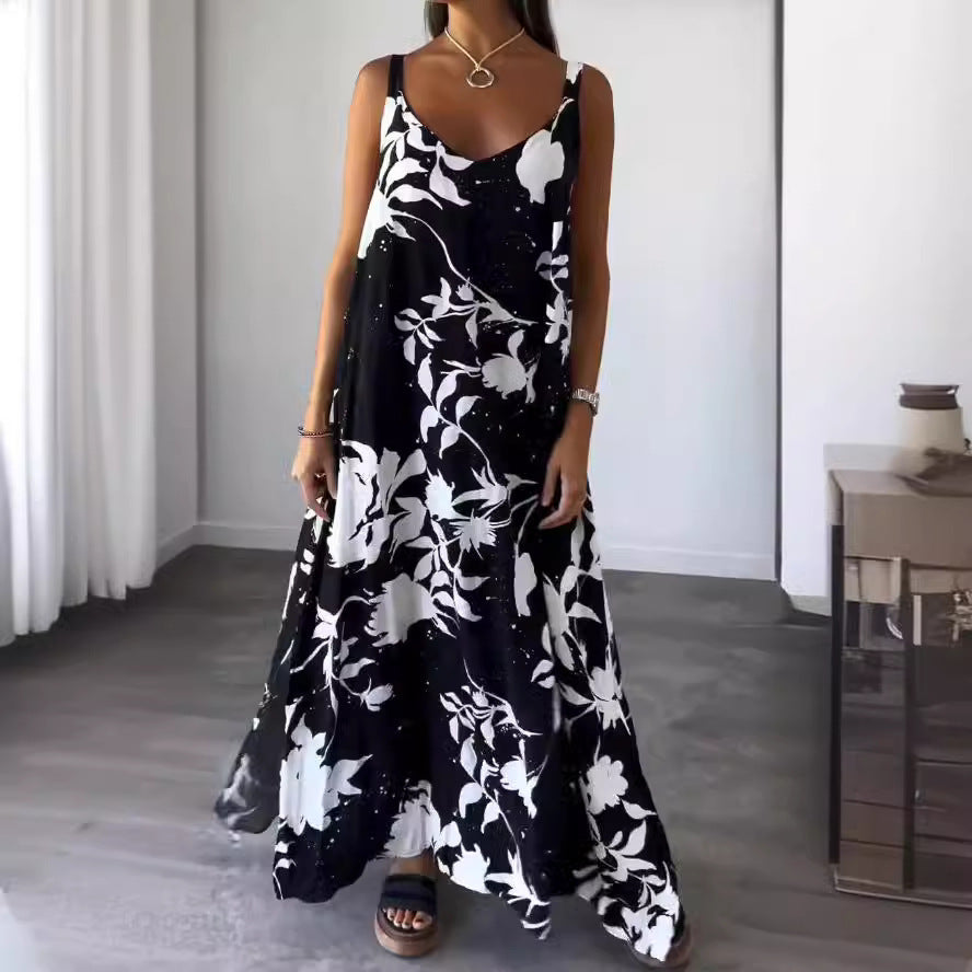 Damen Maxi-Kleid mit floralem Print