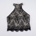 Damen Elegantes Spitzenoberteil mit hochgeschlossenem Design R&B