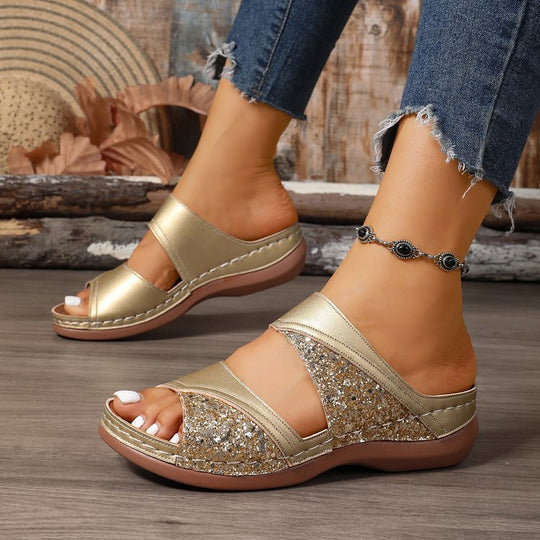 Damen Komfortable Clogs mit modischen Querriemen und ergonomischem Fußbett R&B