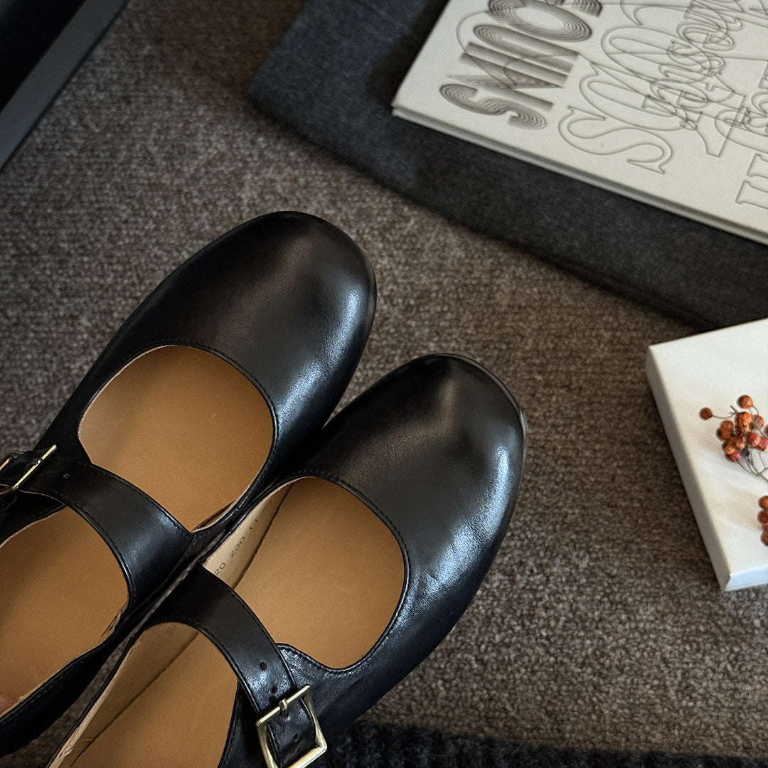 Damen Elegante und komfortable Mary-Jane Schuhe mit modischer Schnalle R&B
