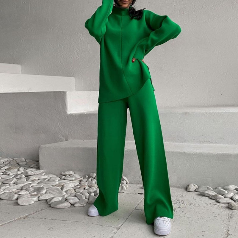 Damen lässiges Strickensemble mit weitem Schnitt und hohen Komfort R&B