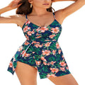 Damen Strandkleid mit floralem Wickeldetail R&B