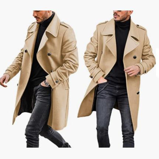 Herren eleganter Trenchcoat mit modernem Schnitt und praktischen Details R&B