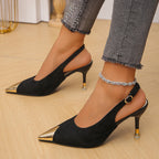 Damen Elegante Slingback Pumps mit metallic Akzenten R&B
