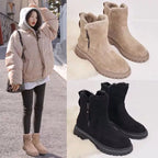 Damen kuschelige Winterstiefeletten mit rutschfester Laufsohle