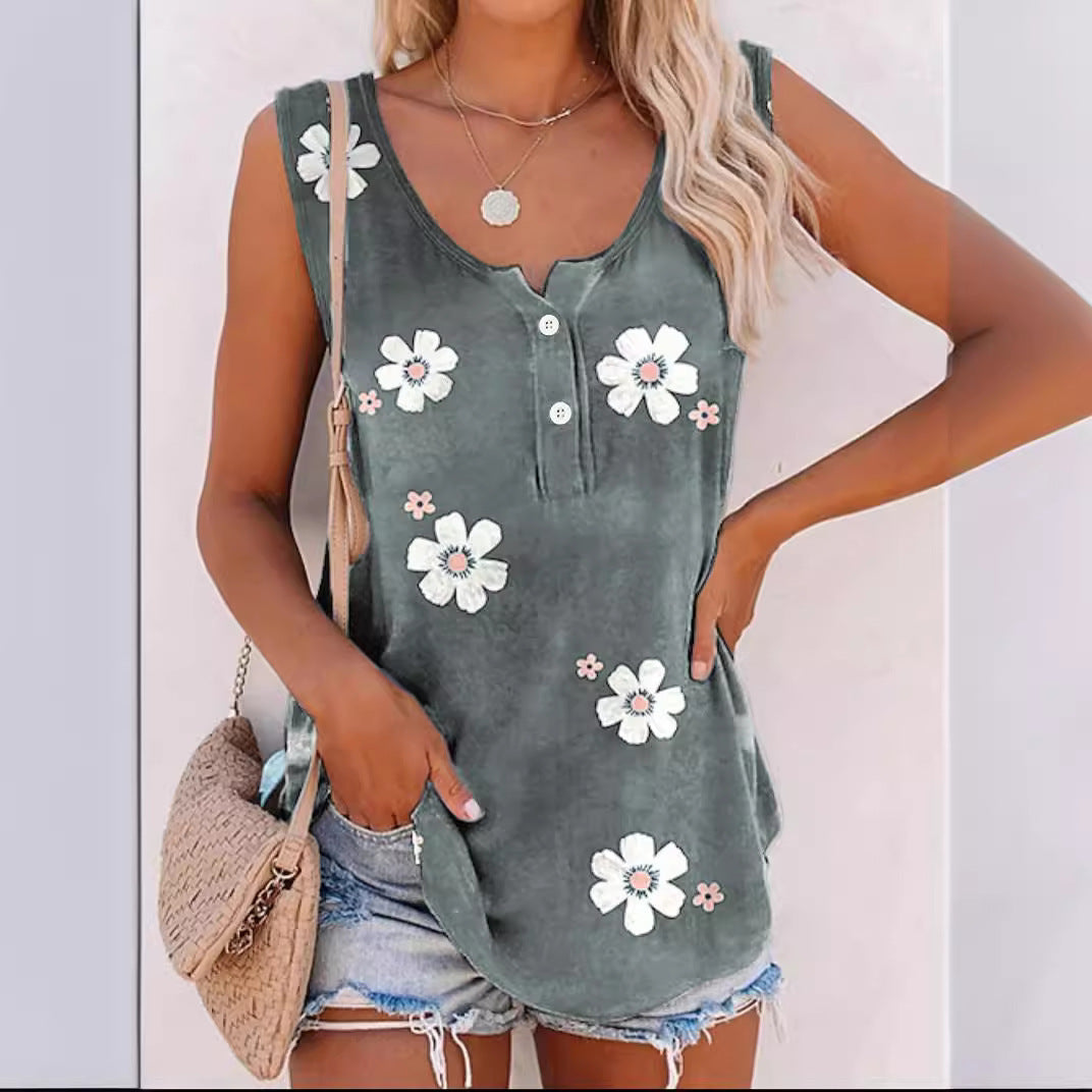 Damen Modische Blumenmuster Bluse R&B