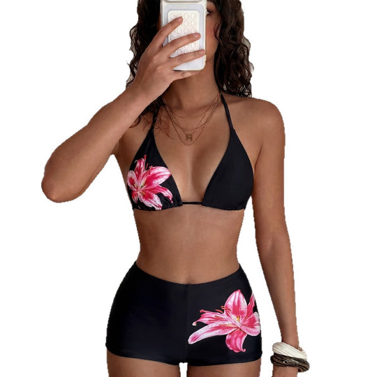 Damen Triangle-Bikini mit floralem Design R&B