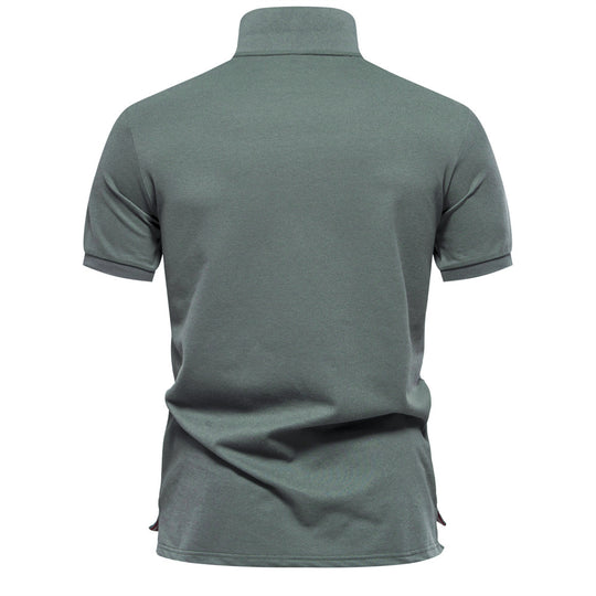 Herren Poloshirt mit floralen Ornamenten und klassischem Kragen R&B