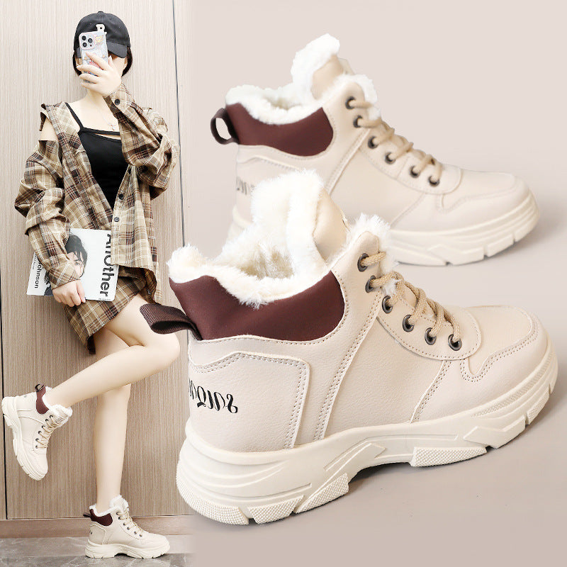 Damen Winterliche High-Top Sneakers mit kuscheligem Futter R&B