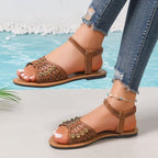 Damen Bequeme Sandalen mit dekorativem Riemendesign R&B