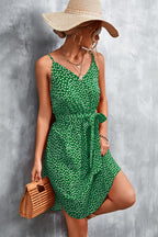Damen Sommerliches Blusenkleid mit floralem Muster und knopfbarem Taillengürtel R&B