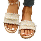 Damen Trendige Mules mit buntem Stickdesign R&B