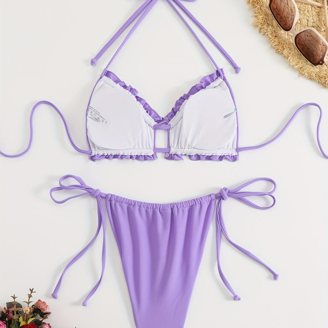 Damen Rüschen-Bikini mit verstellbaren Trägern R&B