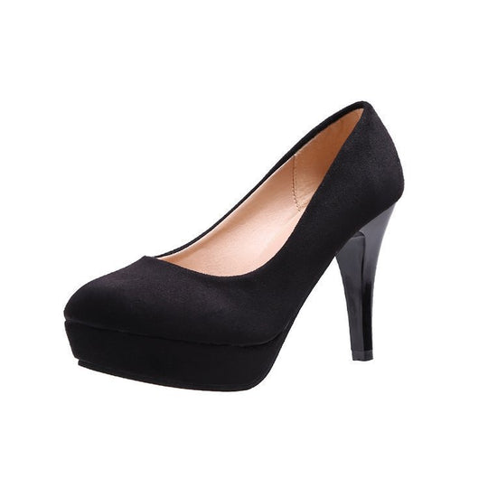Damen elegante Plateau-Pumps mit komfortablem Sitz und hohem Absatz R&B