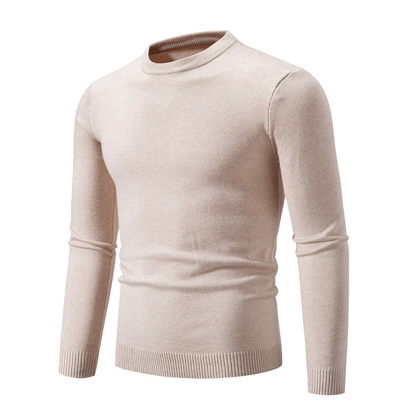Herren eleganter Rundhals-Pullover aus feiner Baumwolle R&B
