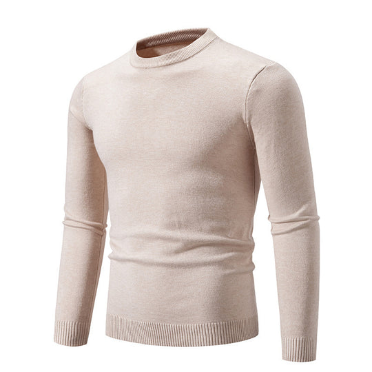 Herren eleganter Rundhals-Pullover aus feiner Baumwolle R&B