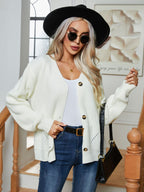 Damen Grobstrickpullover mit lässigem Schnitt und weitem Arm R&B