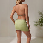 Damen gehäkeltes Cut-Out Strandkleid R&B
