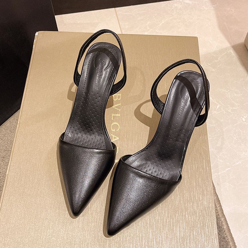 Damen elegante Slingback-Pumps mit feinen Riemen und spitz zulaufendem Design R&B