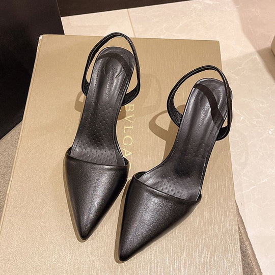Damen elegante Slingback-Pumps mit feinen Riemen und spitz zulaufendem Design R&B
