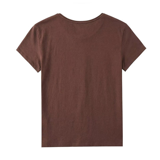 Damen T-Shirt mit minimalistischem Design und exklusivem Druck R&B