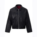 Herren Kunstjacke Locker Reißverschluss