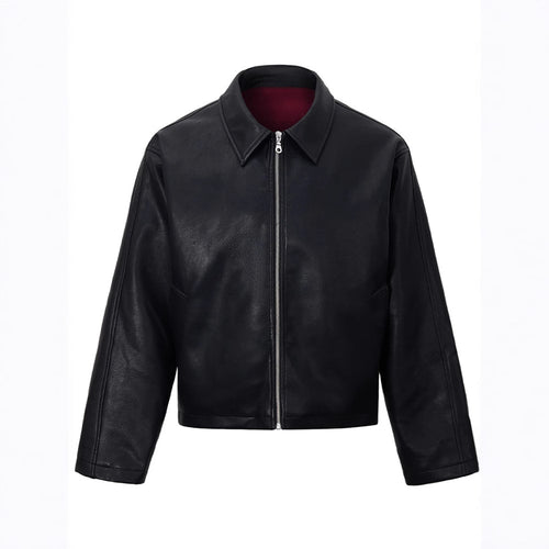 Herren Kunstjacke Locker Reißverschluss
