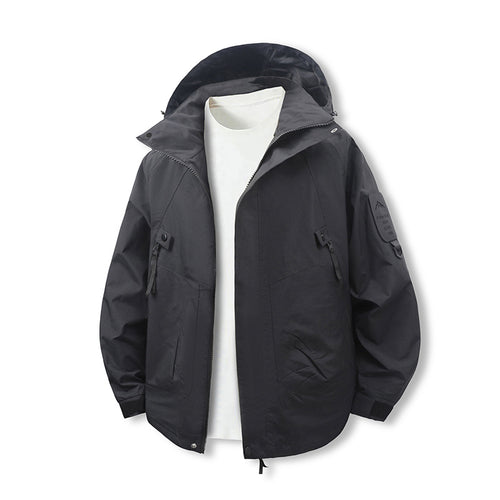 Damen technische Abenteuerjacke mit praktischen Taschen und verstellbarer Kapuze R&B