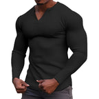 Herren Langarmshirt mit strukturiertem Design R&B