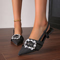 Damen Slingback-Pumps mit eleganter Strass-Schnalle R&B