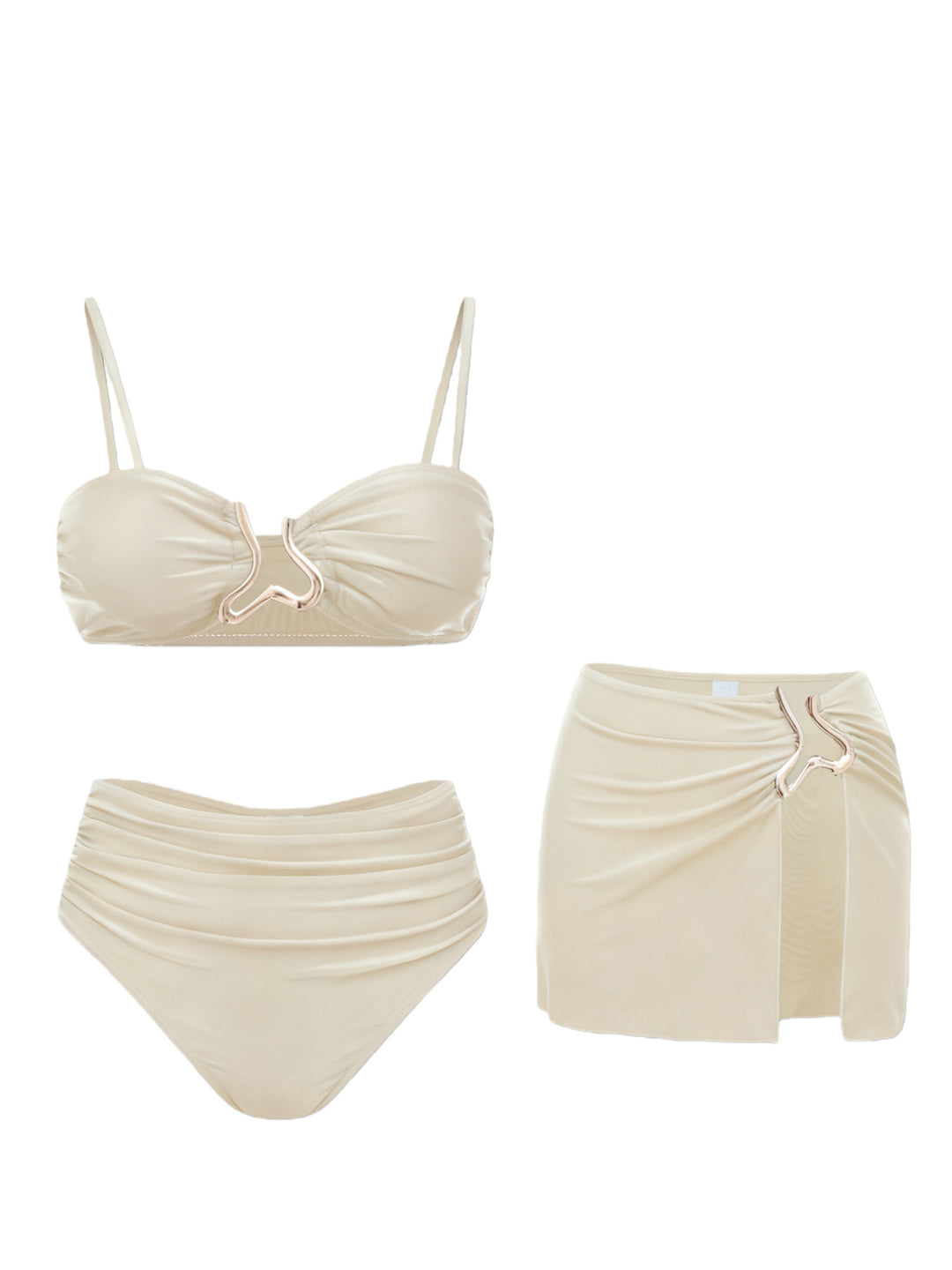 Damen Bikiniset mit elegantem Wickelrock und modischem Design R&B