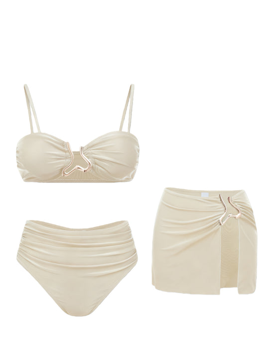 Damen Bikiniset mit elegantem Wickelrock und modischem Design R&B