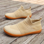 Damen Elastische Slip-On Sneakers mit atmungsaktivem Obermaterial