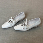 Damen elegante Slipper mit modischem Schnürdesign